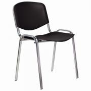 Стул STAFF "Iso Plast CF-009", хром каркас, пластик черный, 532571 - Премиум Сервис