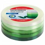 Лента атласная ширина 6 мм, ЗЕЛЕНЫЙ СПЕКТР набор 5 цветов по 23 м, BRAUBERG, 591493 - Премиум Сервис