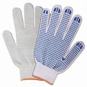 Перчатки хлопчатобумажные, КОМПЛЕКТ 200 пар, 10 класс, 32-34 г, 83 текс, ПВХ точка, LAIMA БЮДЖЕТ, БЕЛЫЕ, 601912 - Премиум Сервис