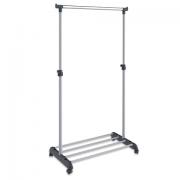 Вешалка для плечиков СН-4345, 1660х860х440 мм, передвижная, пластик/металл, серая/хром - Премиум Сервис