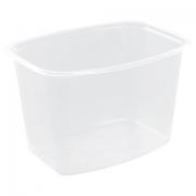 Одноразовый контейнер 750 мл, КОМПЛЕКТ 100 шт., БЕЗ КРЫШКИ, 138х102 мм, прозрачные, ПП, ЮПЛАСТ, ЮУПМ3316 - Премиум Сервис