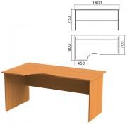 Стол письменный эргономичный "Фея", 1600х900х750 мм, левый, цвет орех милан, СФ09.5 - Премиум Сервис