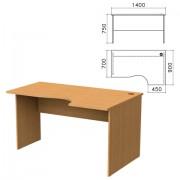 Стол письменный эргономичный "Монолит", 1400х900х750 мм, правый, цвет бук бавария, СМ4.1 - Премиум Сервис