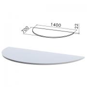 Стол приставной полукруг "Монолит", 1400х700х750 мм, БЕЗ ОПОР (640137), цвет серый, ПМ35.11 - Премиум Сервис