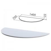 Стол приставной полукруг "Монолит", 1400х700х750 мм, БЕЗ ОПОР (640137), цвет серый, ПМ35.11 - Премиум Сервис