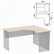 Стол компактный ЧАСТЬ 1 "Арго", 1400х1200х760 мм, правый, ясень шимо - Премиум Сервис