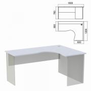 Стол компактный ЧАСТЬ 1 "Арго", 1600х1200х760 мм, правый, серый - Премиум Сервис