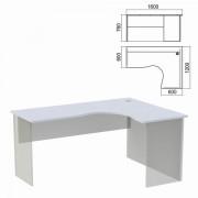 Стол компактный ЧАСТЬ 1 "Арго", 1600х1200х760 мм, правый, серый - Премиум Сервис