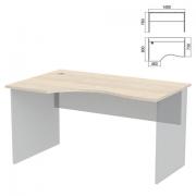 Стол эргономичный ЧАСТЬ 1 "Арго", 1400х900х760 мм, левый, ясень шимо - Премиум Сервис