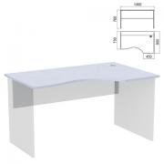 Стол эргономичный ЧАСТЬ 1 "Арго", 1400х900х760 мм, правый, серый - Премиум Сервис