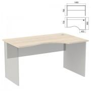 Стол эргономичный ЧАСТЬ 1 "Арго", 1400х900х760 мм, правый, ясень шимо - Премиум Сервис