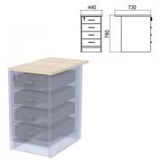 Крышка для тумбы приставной (АТ-07) "Арго", 440х730х22 мм, ясень шимо - Премиум Сервис