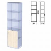 Шкаф полузакрытый ЧАСТЬ 2 "Арго", 560х370х2000 мм, дверь, 4 полки, ясень шимо - Премиум Сервис