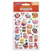 Наклейки виниловые "Зверята", многоразовые, 10х15 см, ЮНЛАНДИЯ, 661806 - Премиум Сервис