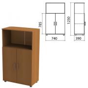 Шкаф полузакрытый "Монолит", 740х390х1250 мм, цвет орех гварнери (КОМПЛЕКТ) - Премиум Сервис