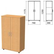 Шкаф закрытый "Монолит", 740х390х1250 мм, цвет бук бавария (КОМПЛЕКТ) - Премиум Сервис