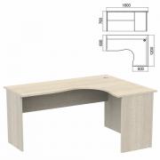 Стол компактный "Арго", 1600х1200х760 мм, правый, ясень шимо (КОМПЛЕКТ) - Премиум Сервис