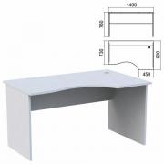 Стол эргономичный "Арго", 1400х900х760 мм, правый, серый (КОМПЛЕКТ) - Премиум Сервис