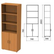 Шкаф полузакрытый "Фея", 740х390х2000 мм, цвет орех милан (КОМПЛЕКТ) - Премиум Сервис