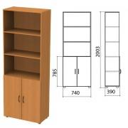 Шкаф полузакрытый "Фея", 740х390х2000 мм, цвет орех милан (КОМПЛЕКТ) - Премиум Сервис