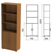 Шкаф полузакрытый "Монолит", 740х390х2050 мм, цвет орех гварнери (КОМПЛЕКТ) - Премиум Сервис