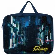 Папка на молнии с ручками BRAUBERG А4, 1 отделение, полиэстер, ширина 80 мм, "Future", 270965 - Премиум Сервис