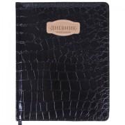 Дневник 1-11 класс 48 л., кожзам (твердая с поролоном), нашивка, BRAUBERG "CROCODILE", черный, 105481 - Премиум Сервис