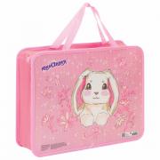 Папка на молнии с ручками ЮНЛАНДИЯ А4, 1 отделение, пластик, ширина 80 мм, "Bunny", 228174 - Премиум Сервис