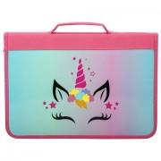 Папка для труда на молнии BRAUBERG А4 с ручкой, 1 отделение, органайзер, "Unicorn", 271447 - Премиум Сервис