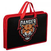 Папка на молнии с ручками ЮНЛАНДИЯ А4, 1 отделение, пластик, ширина 45 мм, "Dangerous Predator", 271458 - Премиум Сервис