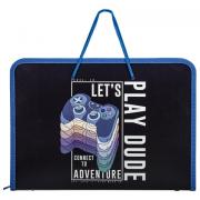 Папка для труда на молнии с ручками ПИФАГОР А4, 1 отделение, пластик, органайзер, "Aracde Fun", 271474 - Премиум Сервис