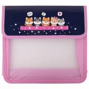 Папка для тетрадей ЮНЛАНДИЯ А5, пластик, 2 отделения, клапан на липучке, "Dream Team", 271490 - Премиум Сервис