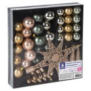 Набор украшений для ели ЗОЛОТАЯ СКАЗКА, 43 предмета, цвет золото + перламутр, 591129 - Премиум Сервис