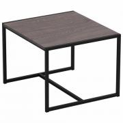 Стол журнальный "Систа", 640х590х460 мм, ЛОФТ, металл/ЛДСП ясень анкор темный - Премиум Сервис