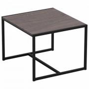 Стол журнальный "Систа", 640х590х460 мм, ЛОФТ, металл/ЛДСП ясень анкор темный - Премиум Сервис