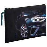 Папка для тетрадей BRAUBERG А4, 1 отделение, полиэстер, на молнии, с ручкой, Super car, 272171 - Премиум Сервис