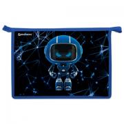 Папка для труда на молнии BRAUBERG А4, 2 отделения, органайзер, Evil robot, 272212 - Премиум Сервис