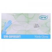 Перчатки нитриловые смотровые SFM Supersoft Германия 100 пар (200 штук) размер L (большой) - Премиум Сервис