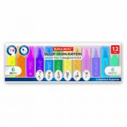 Набор текстовыделителей мини, 12 ЦВЕТОВ, BRAUBERG "ULTRA", 6 неоновых цветов + 6 пастельных цветов, линия 1-5 мм, 152538 - Премиум Сервис