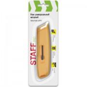 Нож универсальный мощный STAFF PRO, автофиксатор, ABS пластик, 238734 - Премиум Сервис