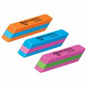 Ластик BRAUBERG "Color", 55х15х13 мм, прямоугольный, скошенный, яркие цвета ассорти, 272671 - Премиум Сервис