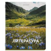 Тетрадь предметная КЛАССИКА ПРИРОДА 48 л., обложка картон, ЛИТЕРАТУРА, линия, подсказ, BRAUBERG, 405090 - Премиум Сервис