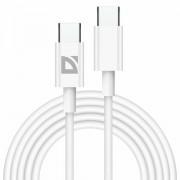 Кабель USB Type-C-Type-C, 30 Вт, белый, 2 м, DEFENDER F182, 87537 - Премиум Сервис