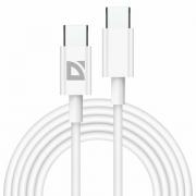 Кабель USB Type-C-Type-C, 30 Вт, белый, 2 м, DEFENDER F182, 87537 - Премиум Сервис