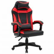 Кресло компьютерное CROMEX "Start GM-105", две подушки, экокожа, черное/красное, 532957 - Премиум Сервис