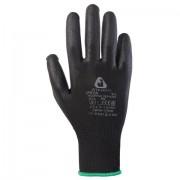 Перчатки нейлоновые JETA SAFETY, полиуретановое покрытие, КОМПЛЕКТ 12 пар, размер 9 (L), черные, JP011b, JP011b-L - Премиум Сервис