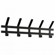 Вешалка настенная "Торонто-5", 168*580*85 мм, 5 крючков, металл, черная, ВНТ5 Ч - Премиум Сервис