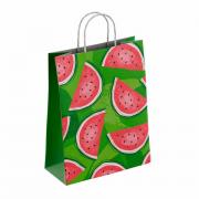 Крафт пакет бумажный Фрукты 26х15х35см с кручеными ручками, плотность 100 гр/м2, белы, 112252 - Премиум Сервис