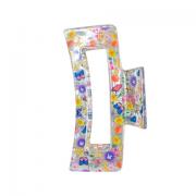 Краб для волос "Лето" 8,5 см, прозрачный с рисунком, АССОРТИ, MONTE VITA 457005 - Премиум Сервис