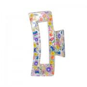 Краб для волос "Лето" 8,5 см, прозрачный с рисунком, АССОРТИ, MONTE VITA 457005 - Премиум Сервис